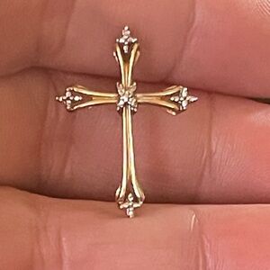 10k diamond cross